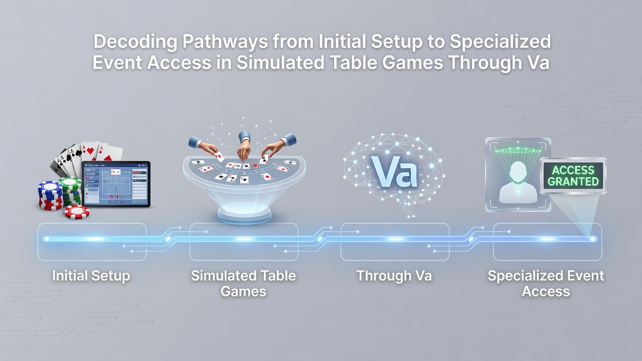 Illustration of funding channels connecting to event access tiers in virtual table game environments