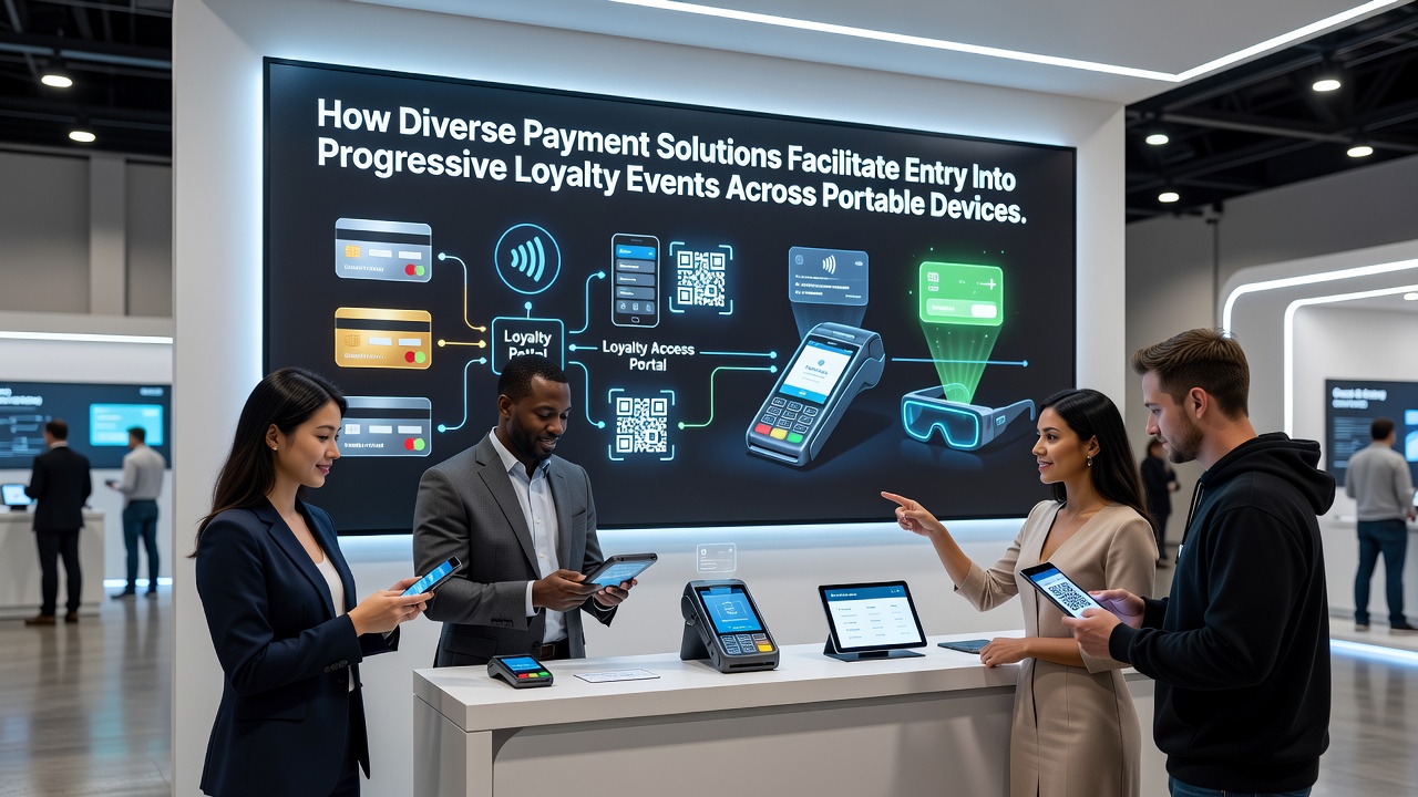 Loyalty event dashboard on portable device displaying payment confirmations and tier progress