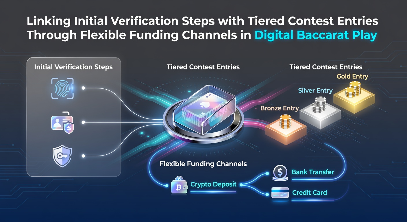 Digital baccarat player completing initial account verification steps before accessing tiered contests