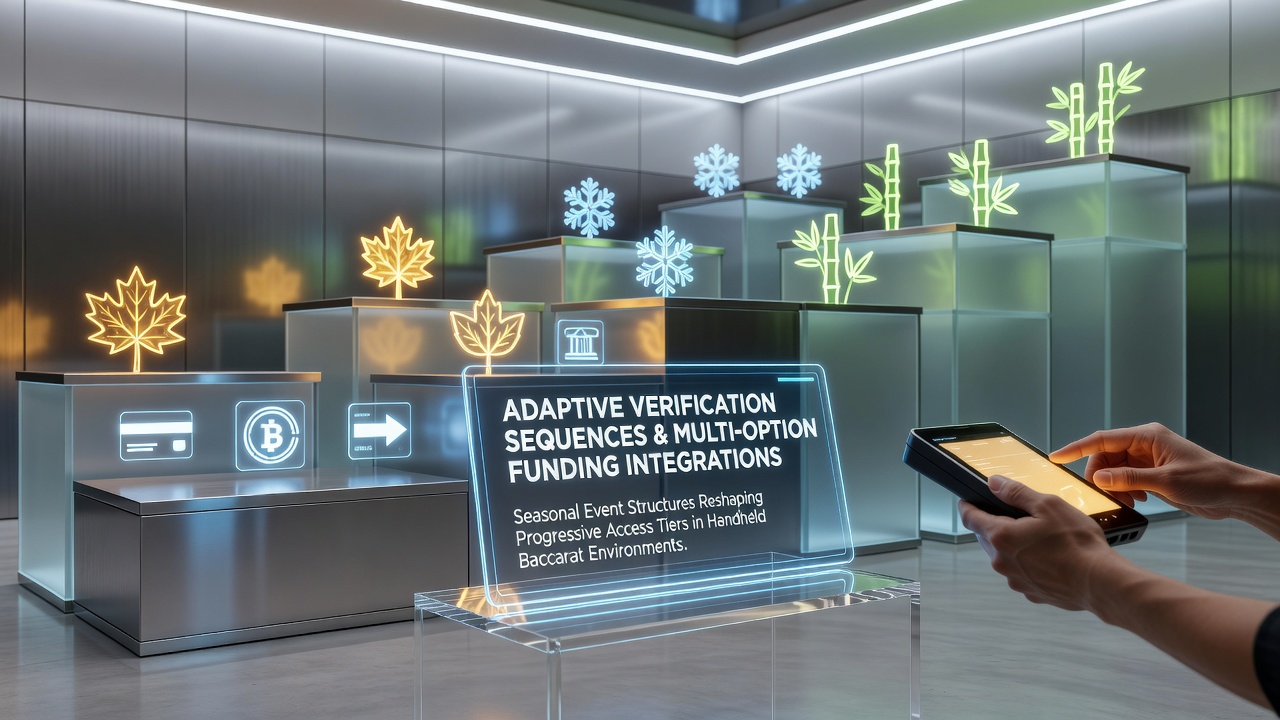 Mobile baccarat interface showing seasonal event tiers and verification prompts