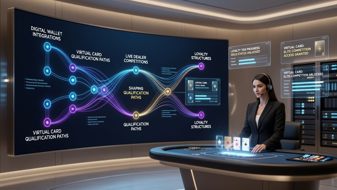 Digital wallet integrations connecting to live dealer card platforms for competition entries